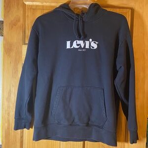 Women’s Levi’s Black Hoodie Sweatshirt Sz XL